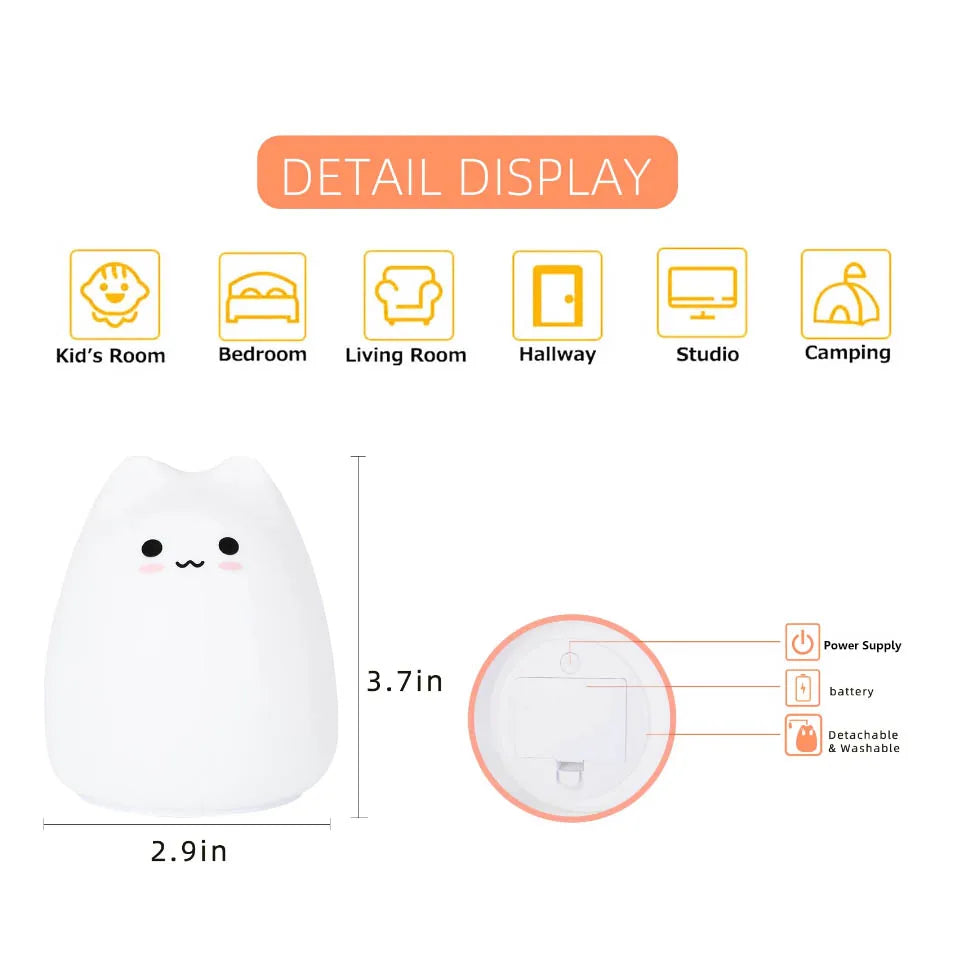 Tap Tap™ LED Night Lamp CAT