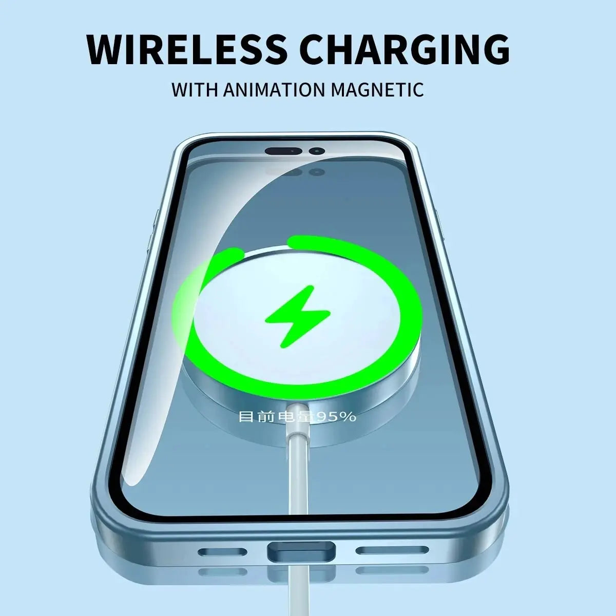 Wireless Charging Aluminium Frame Magnetic Case