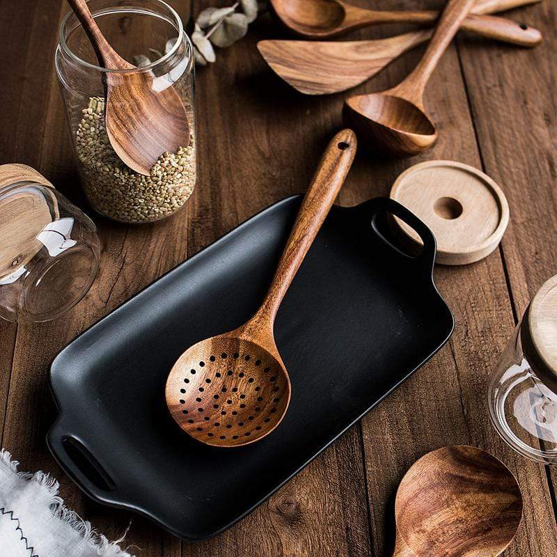 7-Piece Teak Kitchen Tool Set
