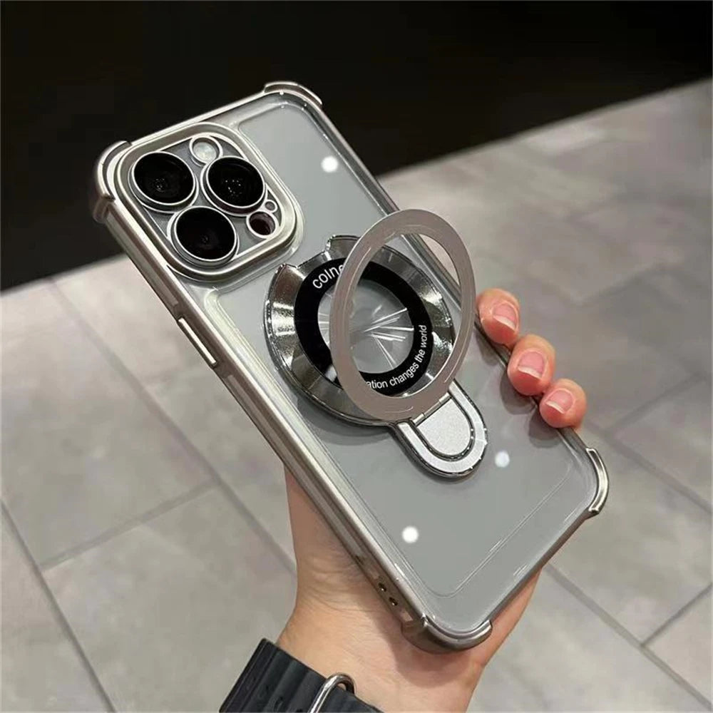 Air Cushion™ Four Corners Anti-Drop Magnetic Bracket Case Cover for iPhone
