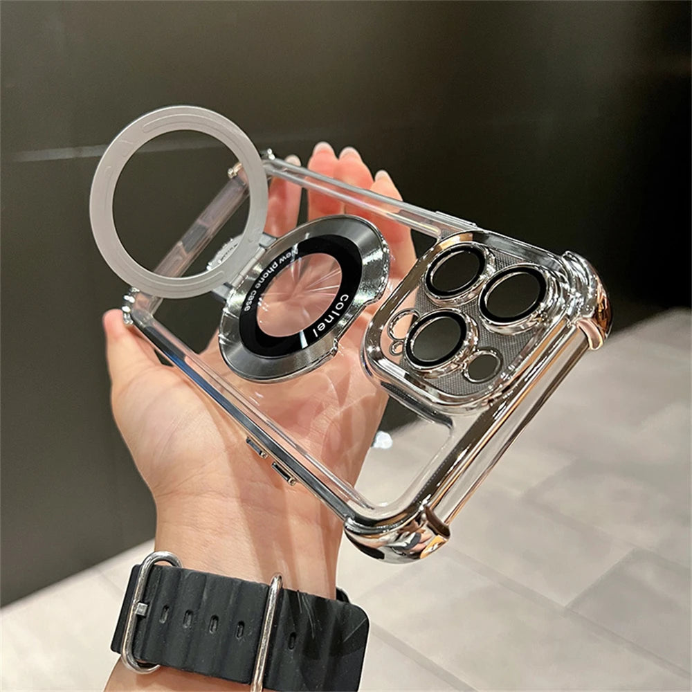 Air Cushion™ Four Corners Anti-Drop Magnetic Bracket Case Cover for iPhone