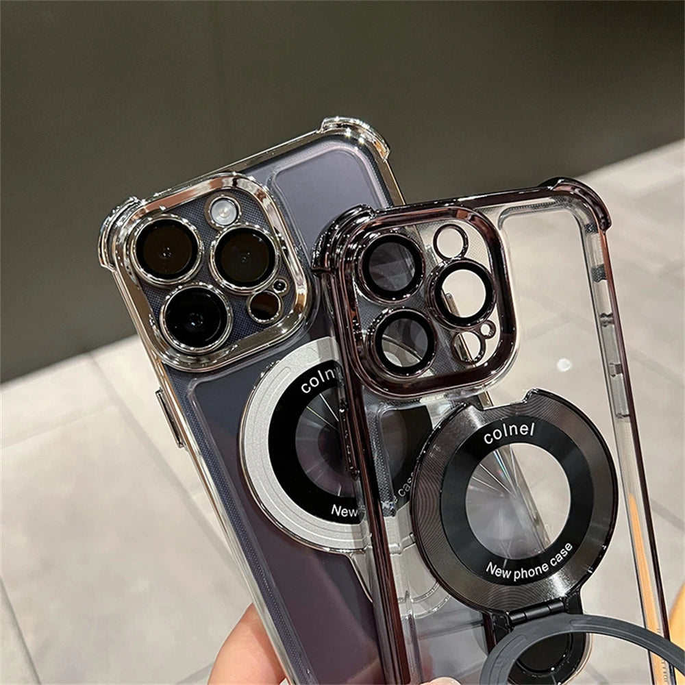 Air Cushion™ Four Corners Anti-Drop Magnetic Bracket Case Cover for iPhone